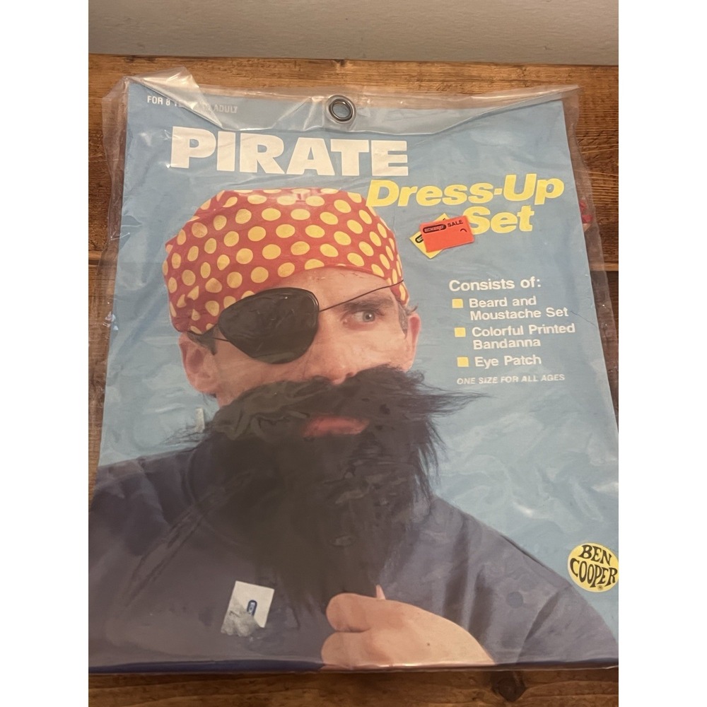 Vintage Ben Cooper Pirate Disguise Kit NOS Sealed Package Halloween
